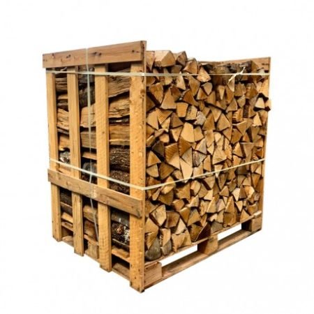 Demi palette de bois de chauffage – Mélange de bois durs – 1,5 Stères  – 25 cm