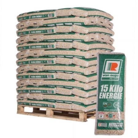 Granulés de bois – Van Roje – Palette de 65 Sacs de 15 kg