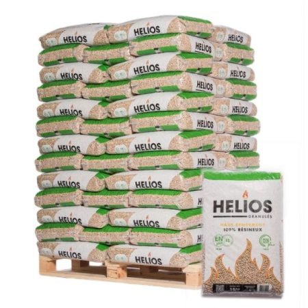 Granulés de bois – Helios – 1/2 palette de 35 sacs de 15 kg
