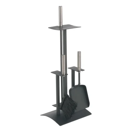 Outils de cheminée 4 pièces anthracite